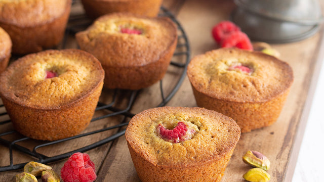 Pistachio & Raspberry Friands – Food to Nourish