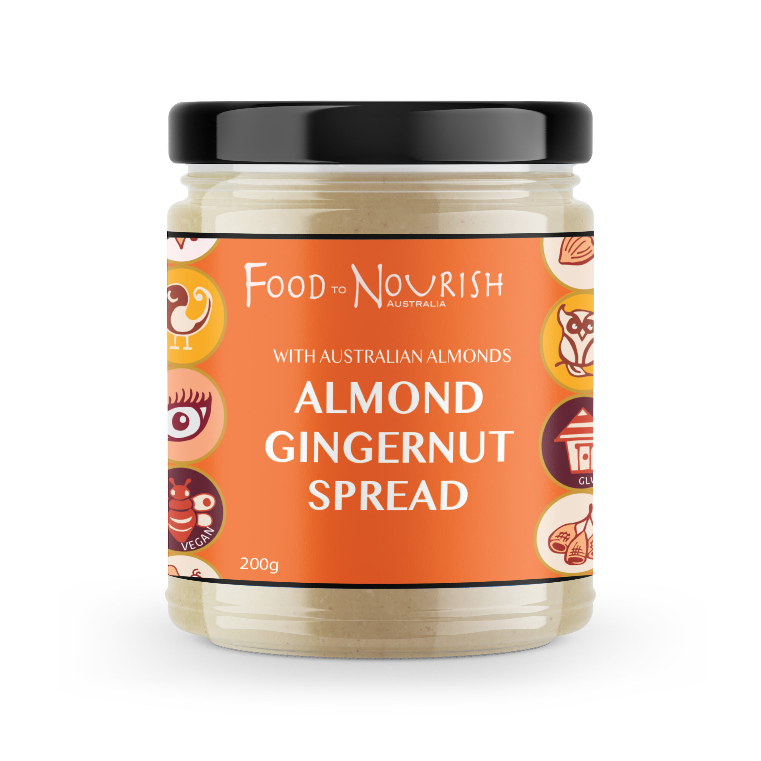 Food to Nourish Almond Gingernut Spread