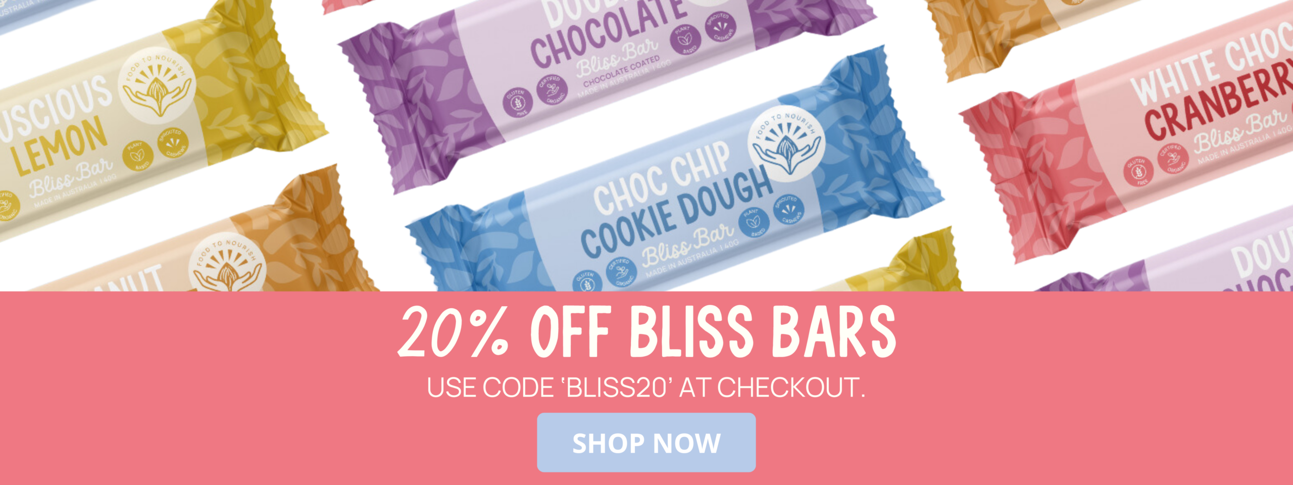 Bliss Bars Sale 20% off